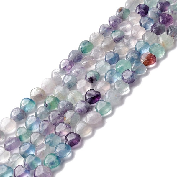 

PandaHall Natural Fluorite Beads Strands, Heart, 10.5x10x5.5mm, Hole: 1mm, about 40pcs/strand, 15.16''(38.5cm) Fluorite Heart