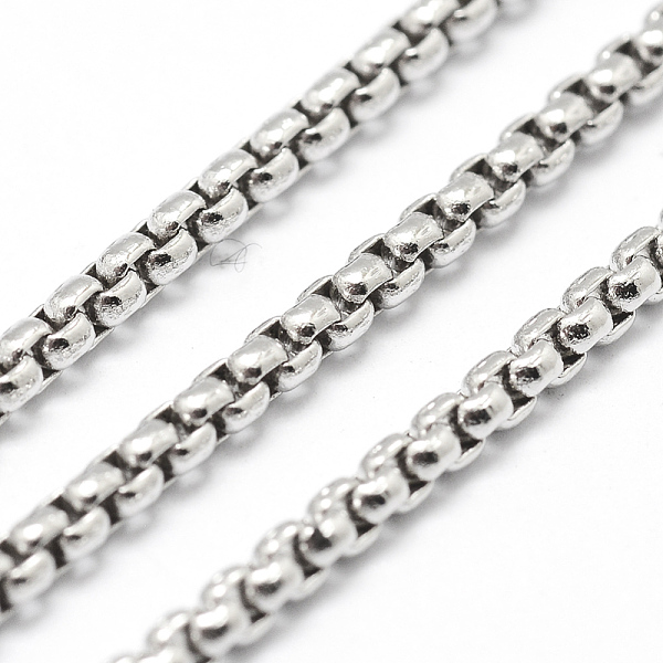 

PandaHall Brass Venetian Chains, Lead Free & Nickel Free & Cadmium Free, Real Platinum Plated, 2x2mm Brass