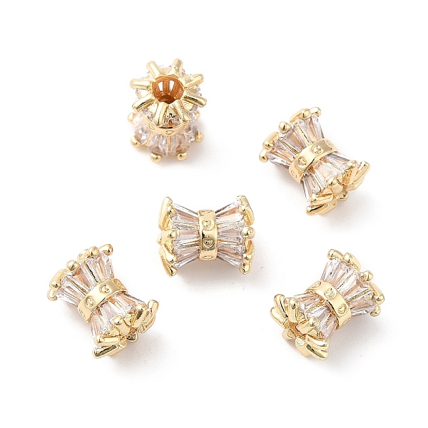 

PandaHall Rack Plating Brass Micro Pave Clear Cubic Zirconia Drum Beads, Long-Lasting Plated, Lead Free & Cadmium Free, Real 14K Gold Plated...