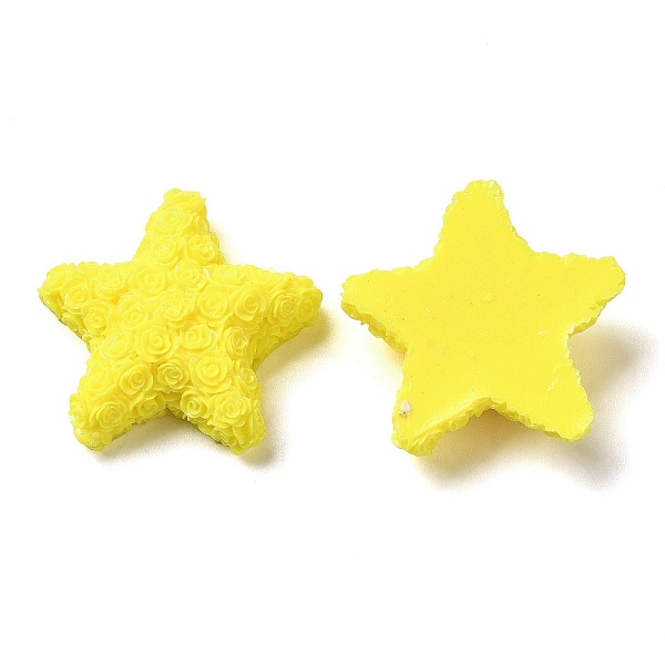 

PandaHall Opaque Resin Cabochons, Star, Yellow, 23.5x25x7.5mm Resin Star Yellow
