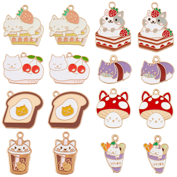

PandaHall SUNNYCLUE 32Pcs 8 Styles Cartoon Alloy Enamel Pendants, Mixed Shapes with Cat Charms, Mixed Color, 15~30x13.5~29x1~2mm, Hole..., Multicolor