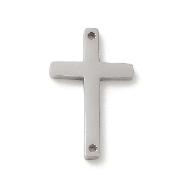 

PandaHall 304 Stainless Steel Connector Charms, Laser Cut, Religion Corss Links, Stainless Steel Color, 17.5x11x1.5mm, Hole: 1mm 304...