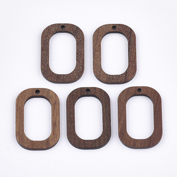 

PandaHall Walnut Wood Pendants, Oval, Saddle Brown, 28x19x2.5~3mm, Hole: 1.8mm Wood Oval Brown