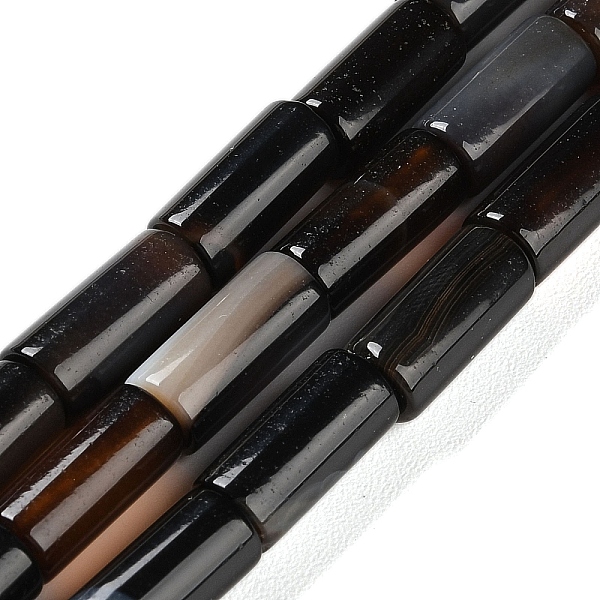 

PandaHall Natural Black Agate Beads Strands, Dyed & Heated, Column, 12~13x5.5~6mm, Hole: 1.2mm, about 30pcs/strand, 14.96''(38cm) Black...