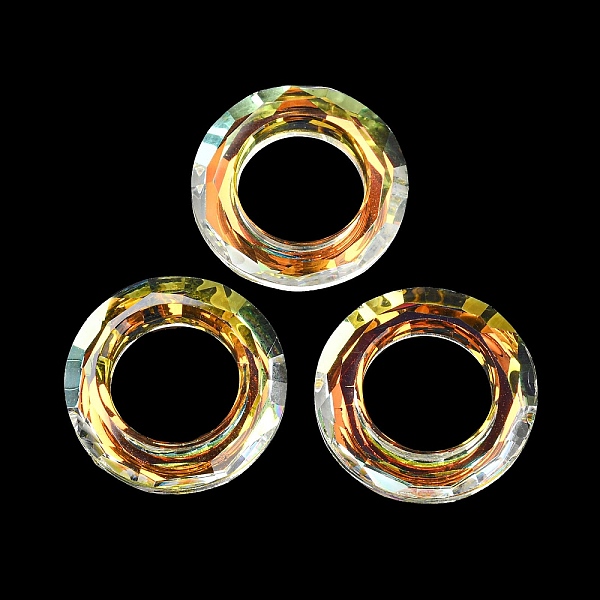 

PandaHall Electroplate Glass Linking Rings, Crystal Cosmic Ring, Prism Ring, Faceted, Round Ring, Clear AB, 30x6.5mm, Inner Diameter: 17mm..., White