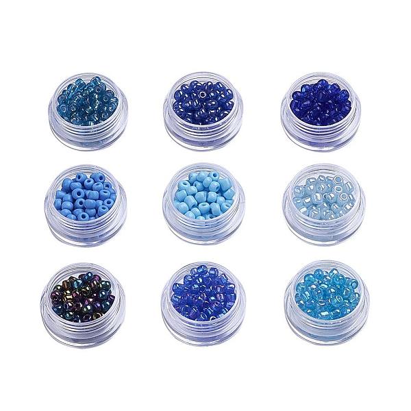 

PandaHall Glass Seed Beads, Round, Blue, 4mm, Hole: 1.5mm Glass Blue