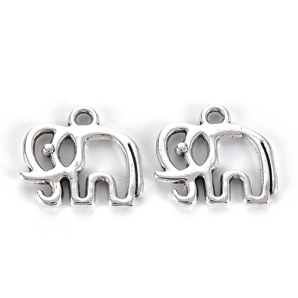 

PandaHall Tibetan Style Alloy Charms, Lead Free & Cadmium Free, Elephant, Antique Silver, 14.5x16x2mm, Hole: 1.6mm, about 560pcs/500g Alloy...