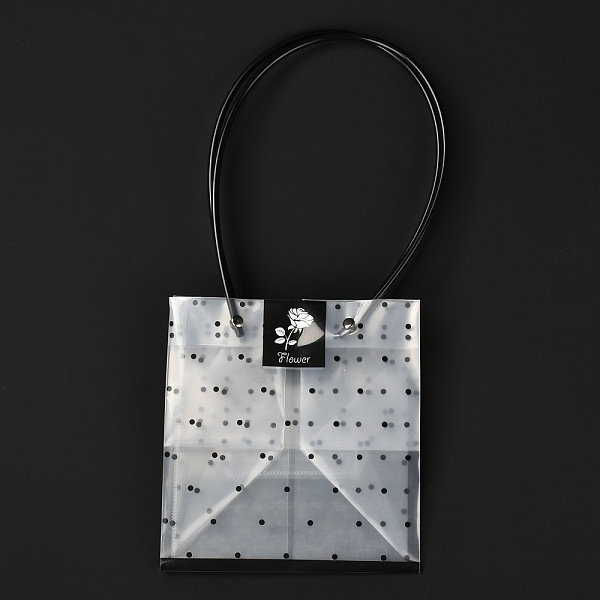 

PandaHall Transparent PVC Gift Bag with Handle, Flower Packing Bags, Recycled Bags, for Valentine's Day, Wedding, Birthday, Baby Shower..., Clear