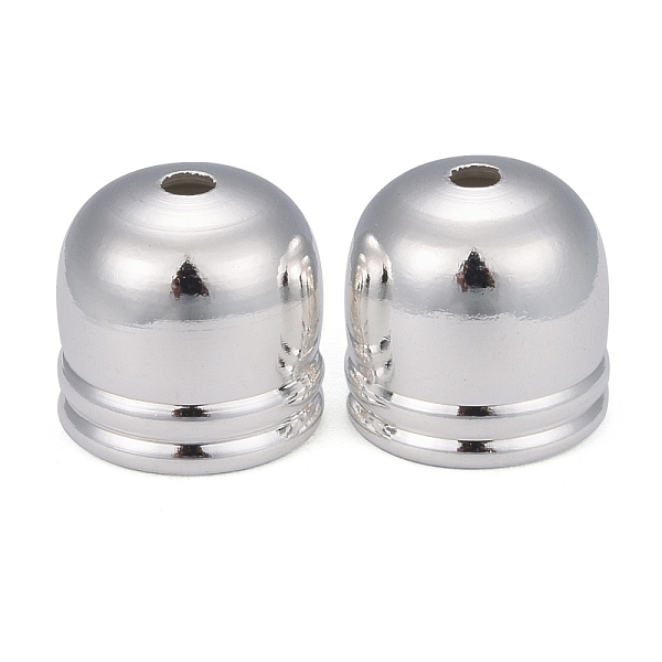 

PandaHall Brass Core End Caps, Long-Lasting Plated, Column, 925 Sterling Silver Plated, 9x9mm, Hole: 1.6mm, Inner Diameter: 8mm Brass