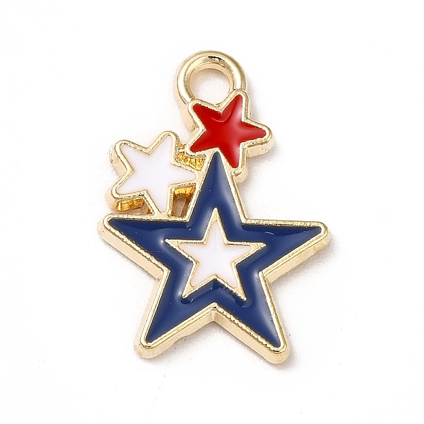

PandaHall Alloy Enamel Pendants, Cadmium Free & Nickel Free & Lead Free, Golden, Star Charms, Colorful, 17x12x1.5mm, Hole: 1.8mm...