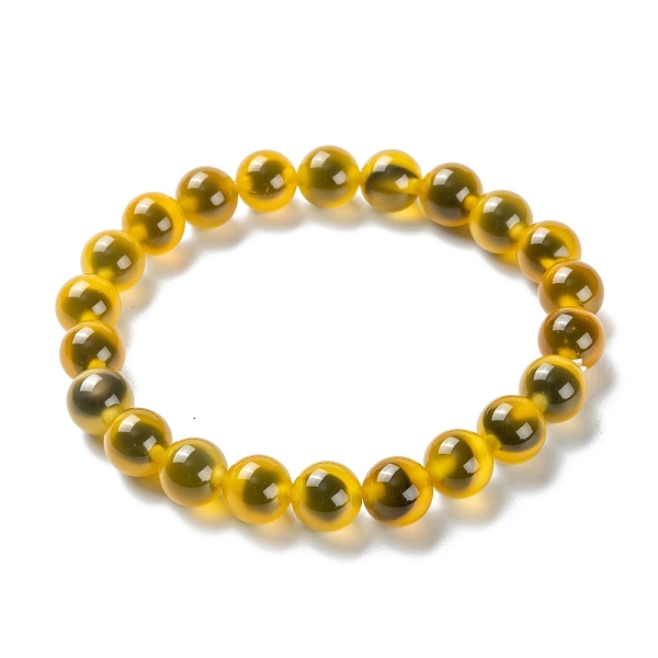 

PandaHall Unisex Natural Sugar Heart Agate Beaded Stretch Bracelets, Yellow, Beads: 8~8.5mm, Inner Diameter: 2~2-1/4 inch(5.2~5.8cm)...