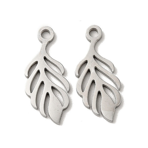 

PandaHall 304 Stainless Steel Stamping Blank Tag Pendants, Double Side Polished, Leaf, Stainless Steel Color, 15.5x7x1mm, Hole: 1.2mm 304...