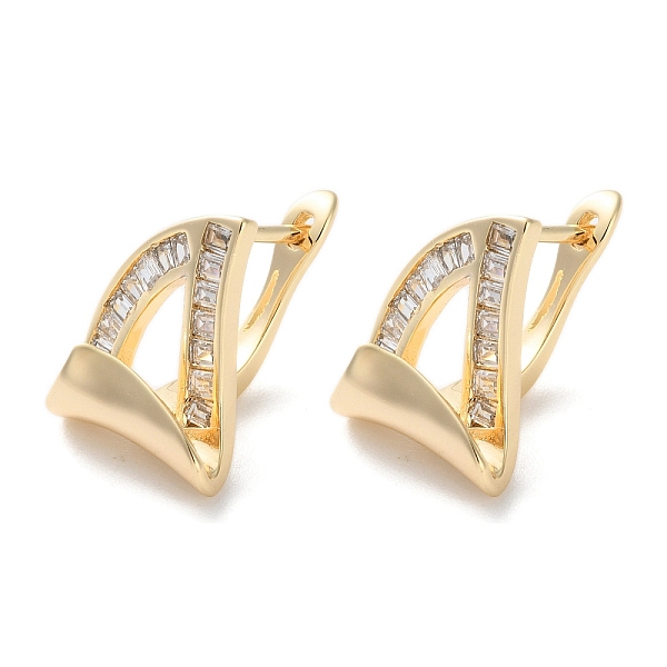 Boucles d'oreilles créoles triangulaires en laiton