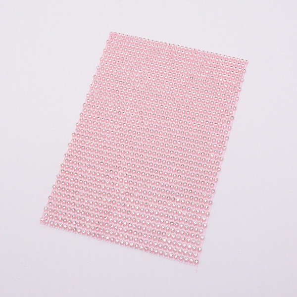 

PandaHall Plastic Elasticity Rhinestone Net, DIY Accessories, Festival Decoration Accessories, Pink, 183x122x2.5mm Plastic Pink