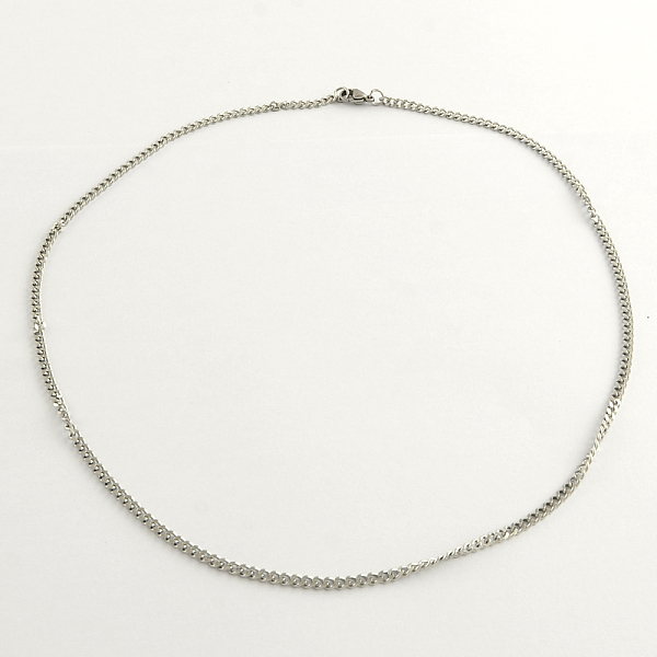 

PandaHall 304 Stainless Steel Curb Chain Necklaces, Stainless Steel Color, 20 inch(50.8cm) 304 Stainless Steel