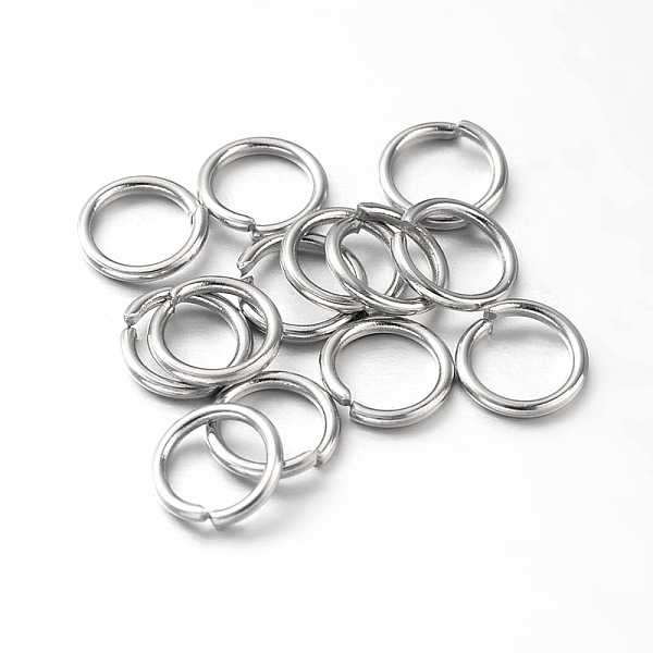 

PandaHall Eco-Friendly Vacuum Plating & Long-Lasting Plated Brass Open Jump Rings, Platinum, 18 Gauge, 8x1mm, Inner Diameter: 6.4mm Brass