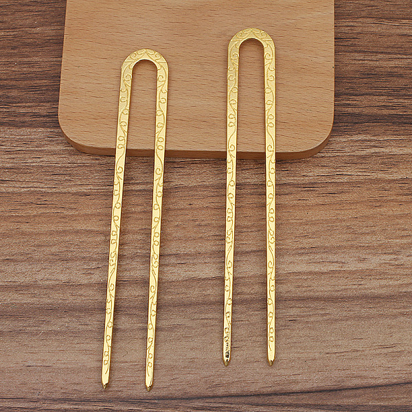 

PandaHall Alloy Hair Fork Findings, U Shape, Golden, 125x18mm Alloy