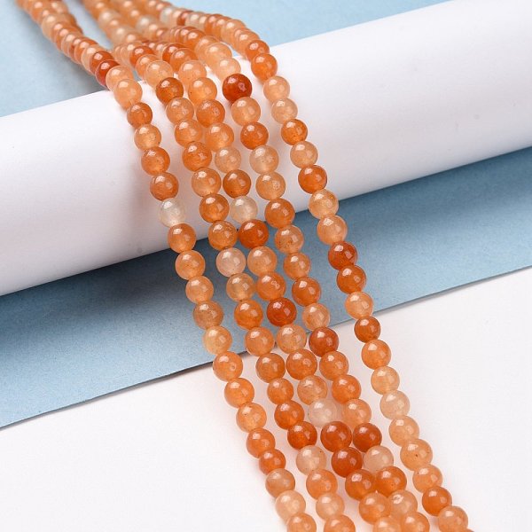 

PandaHall Natural Red Aventurine Bead Strands, Round, 4~4.5mm, Hole: 1mm, about 91~94pcs/strand, 14.9 inch(38cm) Red Aventurine Round