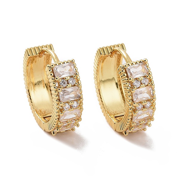 

PandaHall Cubic Zirconia Rectangle Hoop Earrings, Golden Brass Jewelry for Women, Clear, 20.5x22x7mm, Pin: 1.2mm Cubic Zirconia Rectangle...