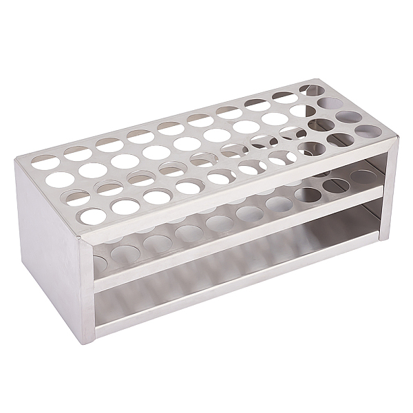 

PandaHall 40-Hole 201 Stainless Steel Test Tube Display Stands, Multi-functional Holder Rack, Rectangle, Stainless Steel Color, 95x270x114mm...