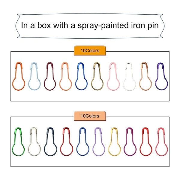 200Pcs Spray Painted Iron Calabash Pins