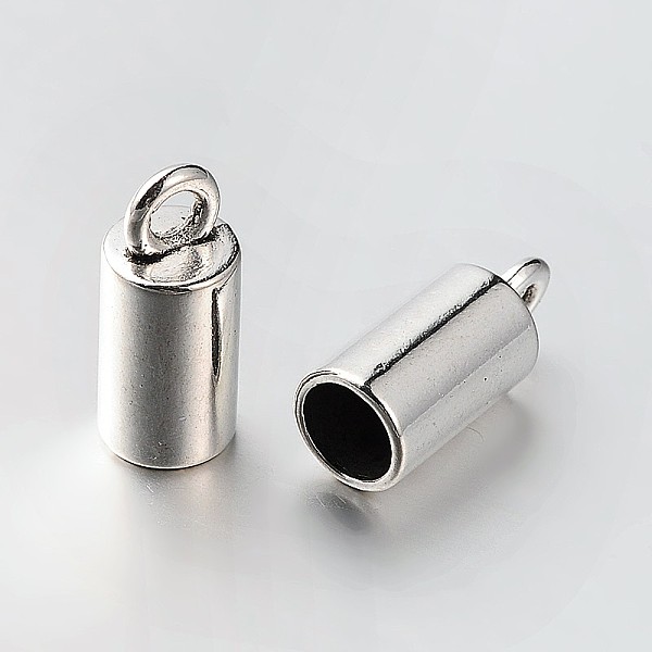 

PandaHall Alloy Cord Ends, End Caps, Platinum, 23x10mm, Hole: 4mm, 7mm inner diameter Alloy