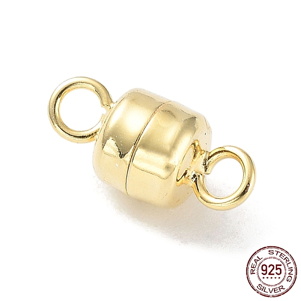 

PandaHall 925 Sterling Silver Magnetic Clasps, Column, Real 18K Gold Plated, 10.5x5x5mm, Hole: 1.8mm Sterling Silver Column