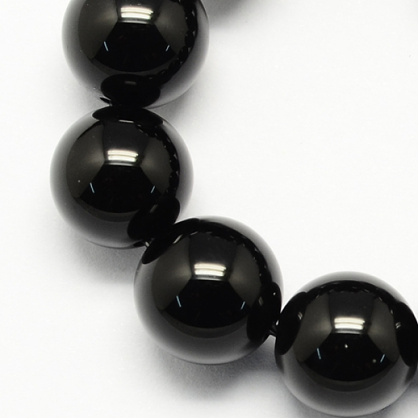 Natürlichen Obsidian Perle Stränge