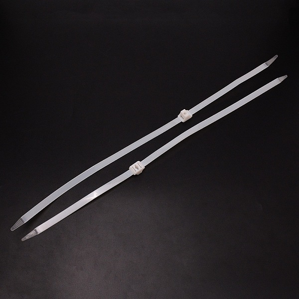 

PandaHall Plastic Cable Ties, Tie Wraps, Zip Ties, White, 670x18x1.3~17.3mm Plastic White