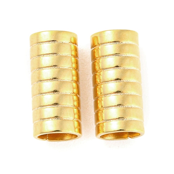 

PandaHall 201 Stainless Steel Tube Beads, Grooved Column, Golden, 10x4.5mm, Hole: 3.6mm 201 Stainless Steel Column