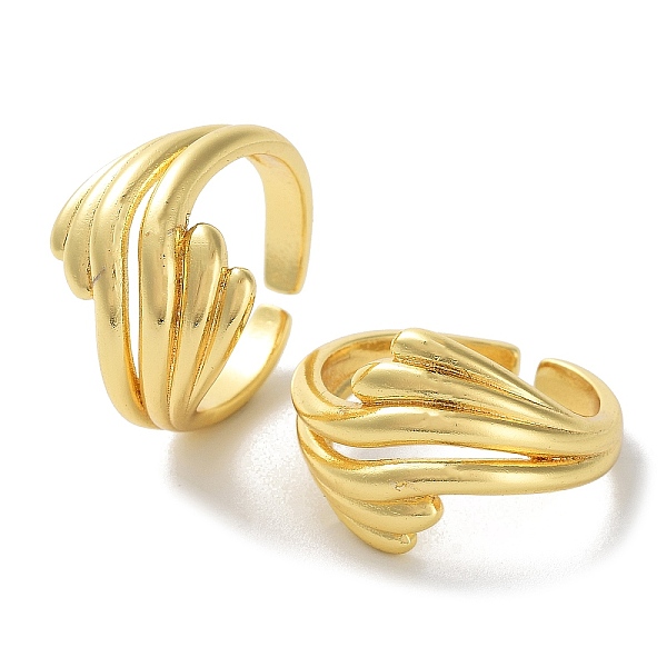 

PandaHall Brass Open Ring Rings, Real 18K Gold Plated, Inner Diameter: 18.2mm Brass