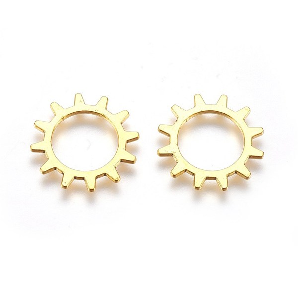 

PandaHall Tibetan Style Alloy Steampunk Pendants, Cadmium Free & Lead Free, Wheel Gear, Antique Golden, 20x1mm Alloy Flat Round