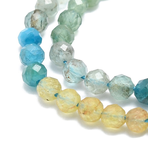 

PandaHall Natural Apatite Beads Strands, Faceted, Round, 2mm, Hole: 0.5mm, about 215pcs/strand, 15.16''~15.55''(38.5~39.5cm) Apatite Round
