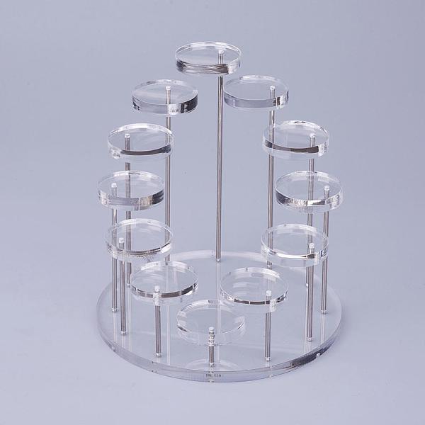 

PandaHall Acrylic Organic Glass Ring Displays, Flat Round, Clear, 14.4x15.3cm Organic Glass Clear