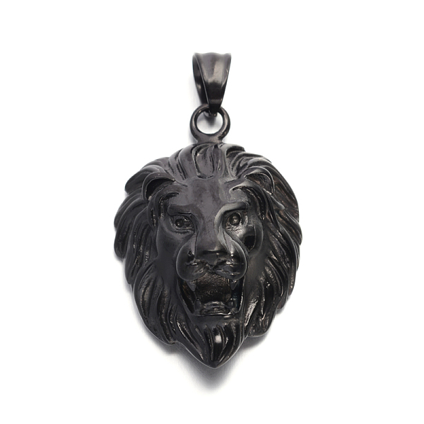 

PandaHall Lion Retro 304 Stainless Steel Pendants, Gunmetal, 44x29x18mm, Hole: 5.5x8mm 304 Stainless Steel Other Animal