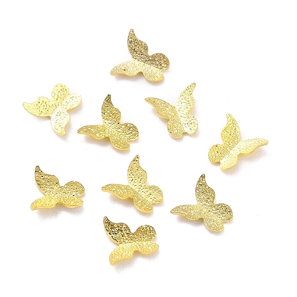 

PandaHall Brass Cabochons, Nail Art Decoration Accessories, Butterfly, Golden, 4.5x4.5x1.5mm Brass Butterfly