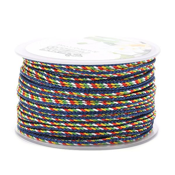 PandaHall Multi-Color Decorative Nylon Twisted Cord, Nylon Rope String, for Home Decoration, Embellish Costumes, Bag Drawstrings, Colorful...