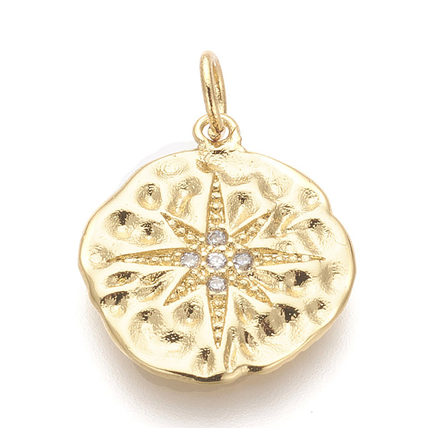 

PandaHall Brass Micro Pave Cubic Zirconia Pendants, Lead Free & Cadmium Free, Flower, Golden, 17x15x2mm, Hole: 3mm Brass+Cubic Zirconia..., Clear