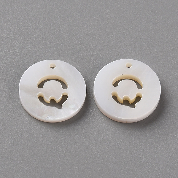 

PandaHall Natural Freshwater Shell Pendants, Flat Round with Letter, Letter.Q, 12x1.5mm, Hole: 1mm Freshwater Shell Letter Q White