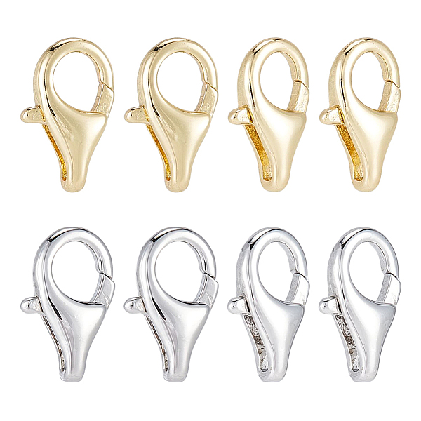 

PandaHall CHGCRAFT 8Pcs 2 Colors Brass Lobster Claw Clasps, Parrot Trigger Clasps Jewelry Making Findings, Cadmium Free & Lead Free...