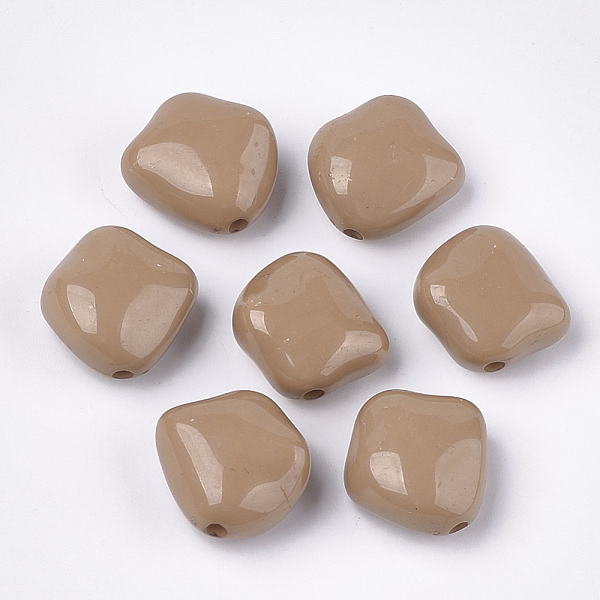 

PandaHall Acrylic Beads, Nuggets, Camel, 23.5x23x12.5mm, Hole: 2.5mm, about 125pcs/500g Acrylic Nuggets Brown