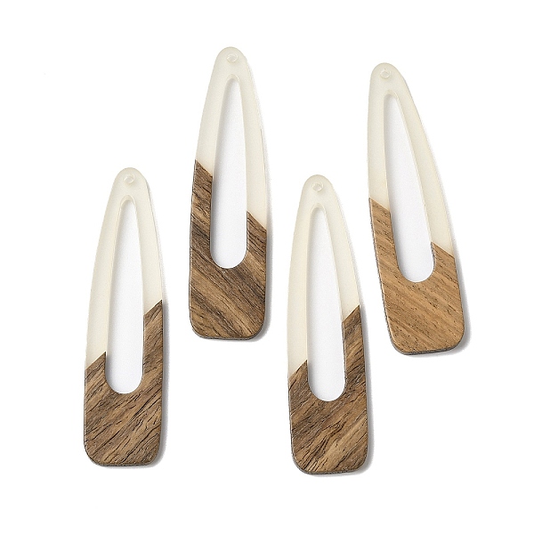 

PandaHall Luminous Glow in the Dark Wood & Resin Big Pendant, Hollow Twist Triangle Charms, Camel, 67x17x3.5mm, Hole: 2mm Wood Triangle..., Brown
