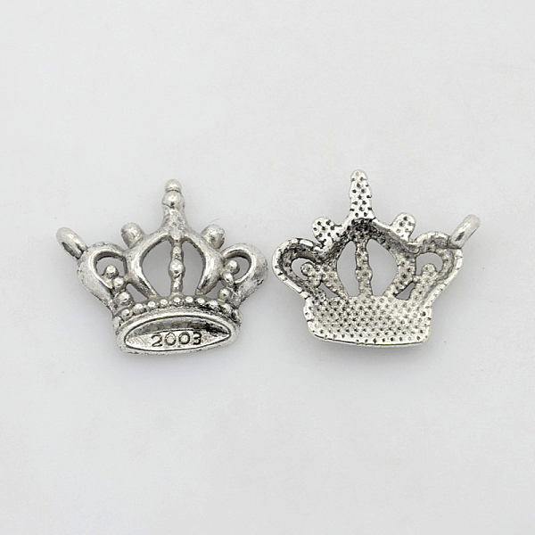

PandaHall Tibetan Style Metal Alloy Crown Pendants, Antique Silver, Lead Free & Cadmium Free, 22x19.5x4mm, Hole: 2mm Alloy Crown