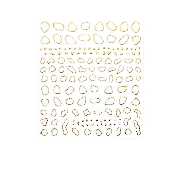 

PandaHall Hot Stamping 3D Watermark Slider Gel Nail Art Decals, Geometry Arrow Bowknot Self Adhesive Nail Transfers, for Nail Tips..., Gold