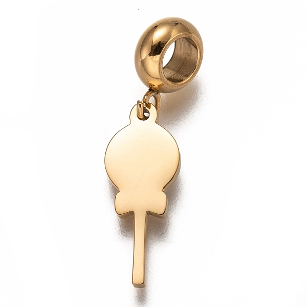 

PandaHall 304 Stainless Steel Enamel European Dangle Charms, Large Hole Pendants, Lollipop Shape, Golden, Pink, 28mm, Hole: 4.5mm, pendants...