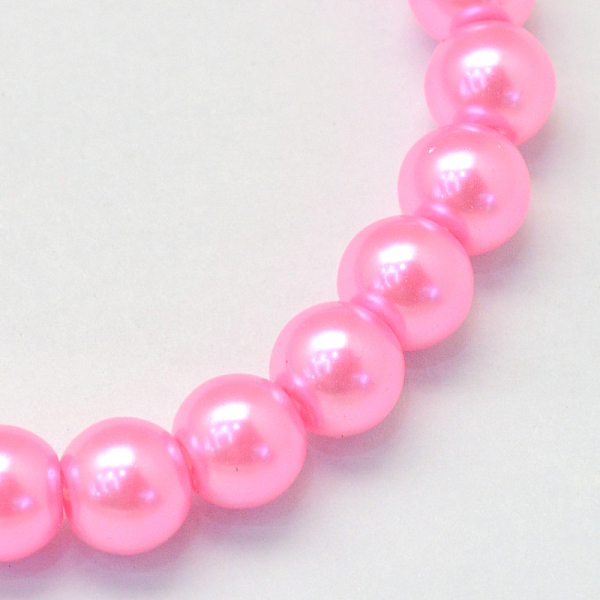 

PandaHall Baking Painted Glass Pearl Bead Strands, Pearlized, Round, Hot Pink, 5~6mm, Hole: 1mm, about 186pcs/strand, 31.4 inch Glass Round...