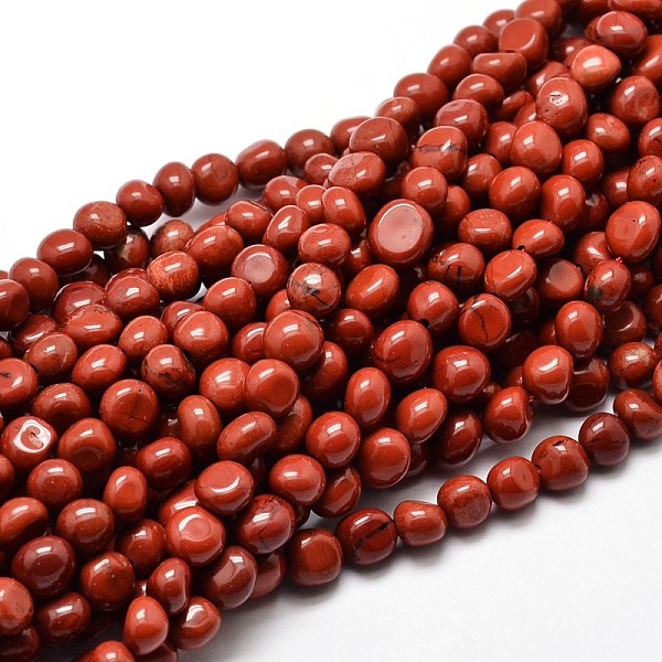 

PandaHall Natural Red Jasper Nuggets Beads Strands, Tumbled Stone, 5~10x6~7x3~7mm, hole: 1mm, about 14.9 inch~15.7 inch Red Jasper Nuggets