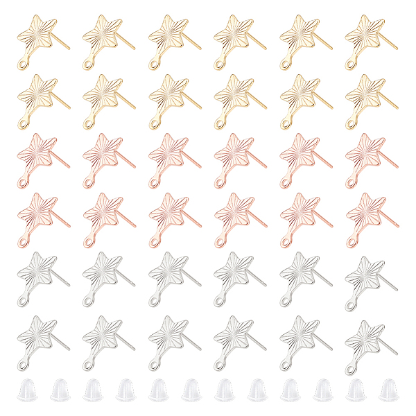 

PandaHall Unicraftale 36Pcs 3 Color 201 Stainless Steel Star Stud Earring Findings, with Horizontal Loops & 316 Stainless Steel Pin & 80Pcs...