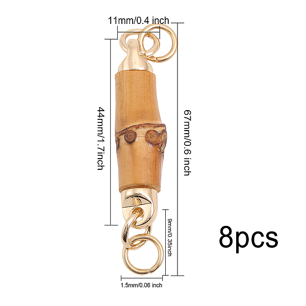 Chgcraft 8 шт. бамбуковый разъем прелести
