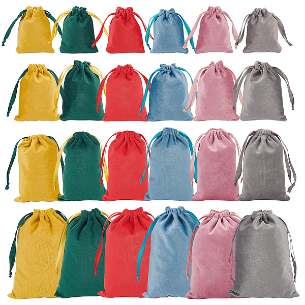 

PandaHall BENECREAT 24Pcs 24 Styles Velvet Bags Drawstring Jewelry Pouches, Candy Pouches, for Wedding Birthday Party, Rectangle, Mixed..., Multicolor